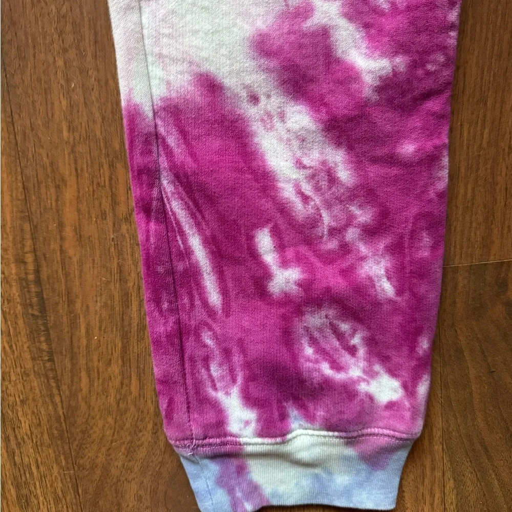 Lands’ End‎ Tie Dye Jogger Pants Pink Tie Dye, Girls Size LRG 10 12 Sweatpants - Picture 2 of 5